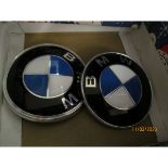 TWO REPRODUCTION BMW BADGES