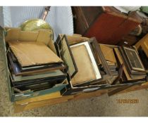 THREE BOXES OF VARIOUS PICTURE FRAMES, PRINTS, PICTURES ETC