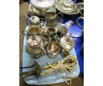 TRAY OF VARIOUS SILVER PLATED WARES