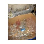 GLASS WARE, JELLY MOULD, DRINKING GLASSES ETC