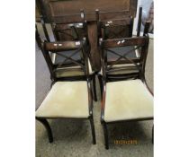 SET OF SIX REPRODUCTION REGENCY STYLE DINING CHAIRS