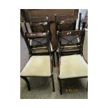 SET OF SIX REPRODUCTION REGENCY STYLE DINING CHAIRS