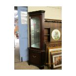 REPRODUCTION MAHOGANY FLOOR STANDING CORNER CUPBOARD