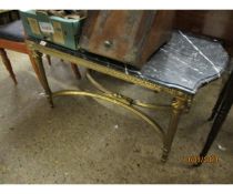 REPRODUCTION FAUX MARBLE AND GILDED COFFEE TABLE