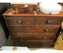 VICTORIAN MAHOGANY FIVE DRAWER CHEST