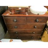 VICTORIAN MAHOGANY FIVE DRAWER CHEST