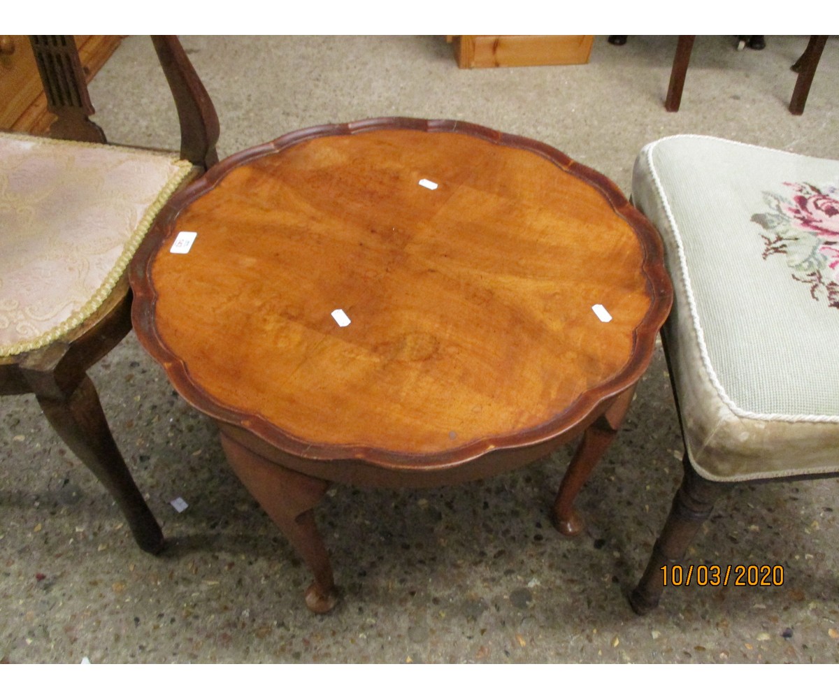 CIRCULAR PIE CRUST EDGE OCCASIONAL TABLE