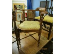 LATE 19TH CENTURY CORNER CHAIR