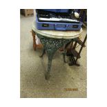 CIRCULAR CAST IRON FRAMED PUB TABLE