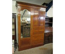 EDWARDIAN MIRRORED DOOR WARDROBE