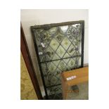 ANTIQUE STAINED GLASS WINDOW PANEL A/F