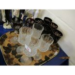 TRAY VARIOUS HOCK GLASSES