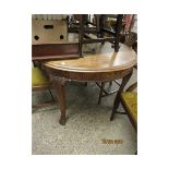 MAHOGANY D-END WIND OUT EXTENDING DINING TABLE