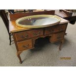 MAHOGANY FOUR DRAWER DRESSING TABLE