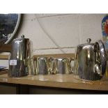 FOUR PIECE SILVER PLATED HOTEL WARE TEA SET