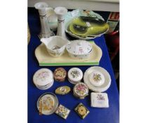 VARIOUS DRESSING TABLE POTS, OTHER POTTERY ETC