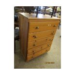 MODERN PINE FIVE DRAWER CHEST