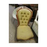 VICTORIAN MAHOGANY LADIES CHAIR