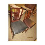 TWO SLAT BACK DINING CHAIRS