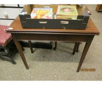 EDWARDIAN MAHOGANY FOLD TOP TEA TABLE