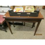 EDWARDIAN MAHOGANY FOLD TOP TEA TABLE