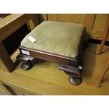 MAHOGANY FOOT STOOL