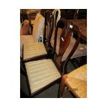 PAIR OF REPRODUCTION QUEEN ANNE STYLE DINING CHAIRS