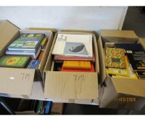 THREE BOXES OF VARIOUS ORNITHOLOGICAL AND OTHER BOOKS ETC