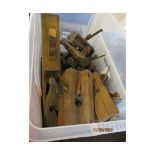 BOX OF VARIOUS MOULDING PLANES ETC