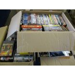 THREE BOXES OF VARIOUS DVDS