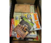 BOX OF VARIOUS CAR MANUALS AND MAGAZINES