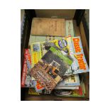 BOX OF VARIOUS CAR MANUALS AND MAGAZINES