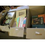 THREE BOXES OF VARIOUS REFERENCE BOOKS AND NOVELS ETC
