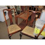 SET OF FOUR QUEEN ANNE DINING CHAIRS