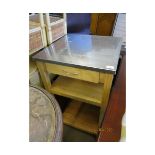 METAL TOPPED KITCHEN CABINET