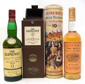 The Glenlivet 12yo Single Malt Scotch Whisky in a faux leather box "George & J G Smith Ltd,