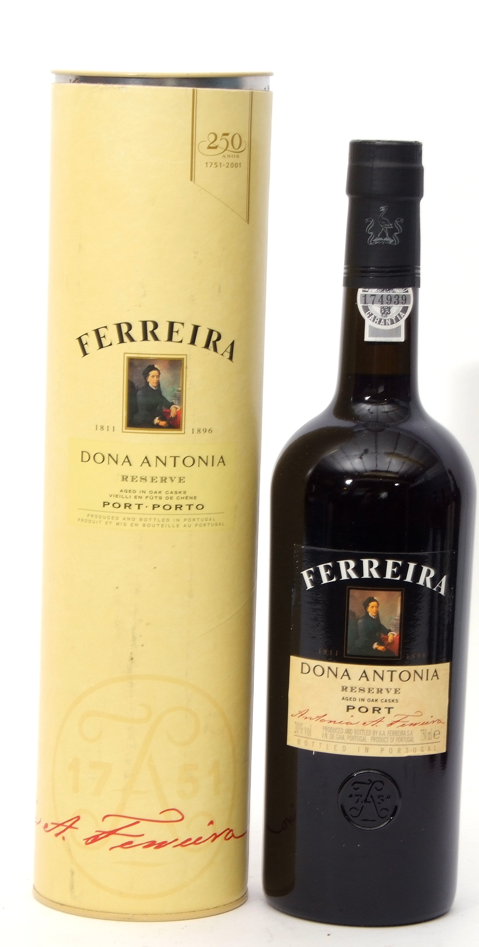 Ferreira Don Antonia Reserve Tawny Port (in tube), 1 bottle