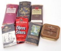Tin and six various packets, Borkum Riff, Alsbo Vanilla, Alsbo Cherry and others (7)