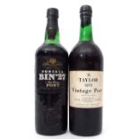 Taylor's 1970 vintage Port ( bottled 1972) and Fonseca Bin 27 Fine Reserve Port, 1 bottle of each (