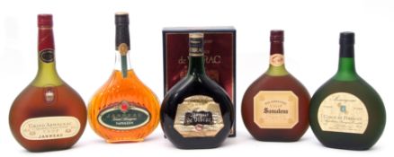 Mixed Lot: Armagnac: Conte de Ferragut, Janneau Grand Armagnac Napoleon, Janneau Grand Armagnac