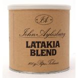 John Aylesbury Latakia blend pipe tobacco in circular tin