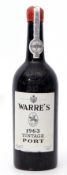 Warre's 1963 vintage port, 1 bottle