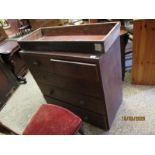 VICTORIAN MAHOGANY TWO OVER THREE FULL WIDTH DRAWER CHEST (FOR RESTORATION)