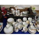 QUANTITY OF MIXED CHINA WARES TO INCLUDE AYNSLEY COTTAGE GARDEN VASES ETC (QTY)
