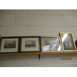 PAIR OF OAK FRAMED ETCHINGS “LEITH PIER AND HARBOUR” AND “LONDON SOUTHWARK AND BLACKFRIARS