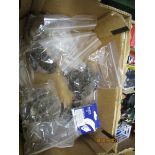 BOX CONTAINING FURNITURE FITTINGS, HANDLES ETC