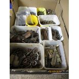 BOX CONTAINING FITTINGS, HOOKS, LATCHES ETC