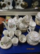 QUANTITY OF MIXED TEA WARES TO INCLUDE MAYFAIR, PARAGON AND COLCLOUGH TEA WARES