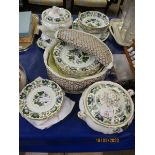 MIXED LOT OF BOOTHS JADE LOTUS DINNER WARES