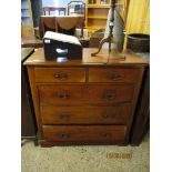 19TH CENTURY MAHOGANY TWO OVER THREE FULL WIDTH DRAWER CHEST